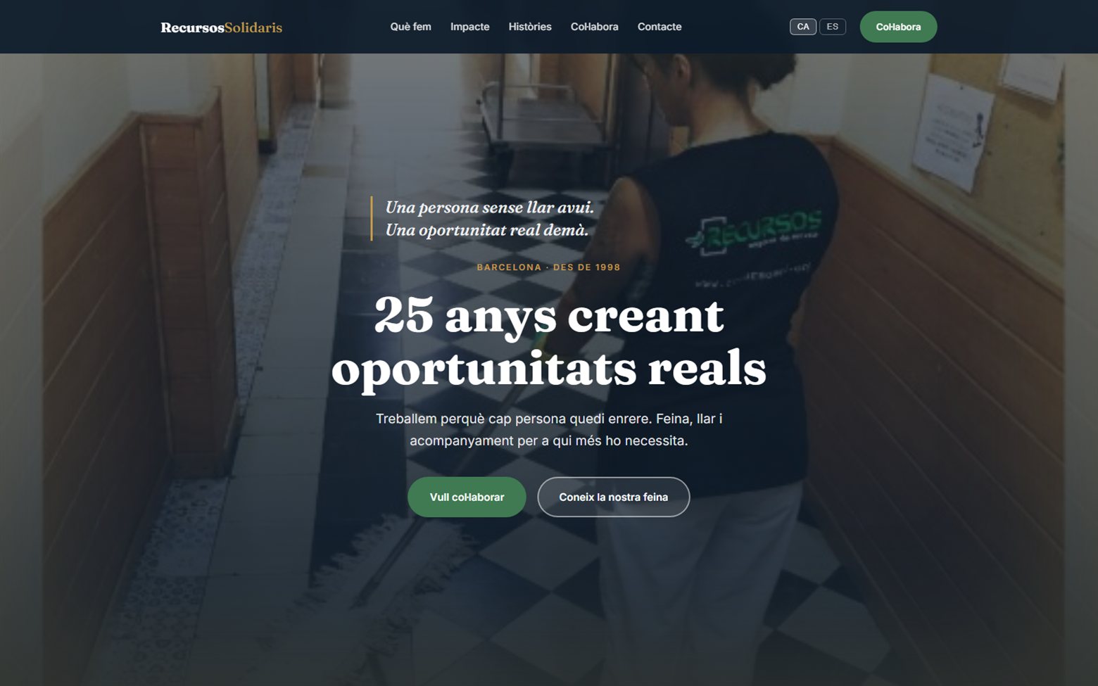 Diseño conceptual de la web de Recursos Solidaris